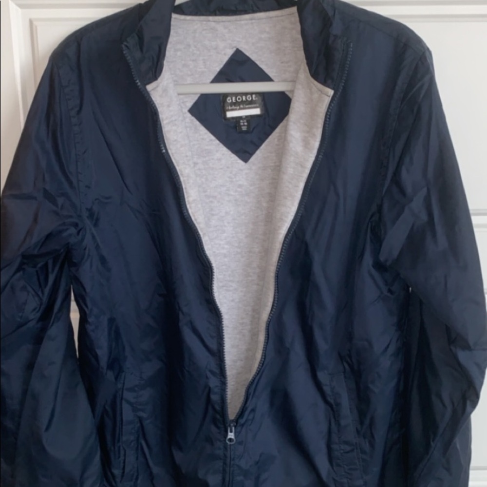 blue george zip up